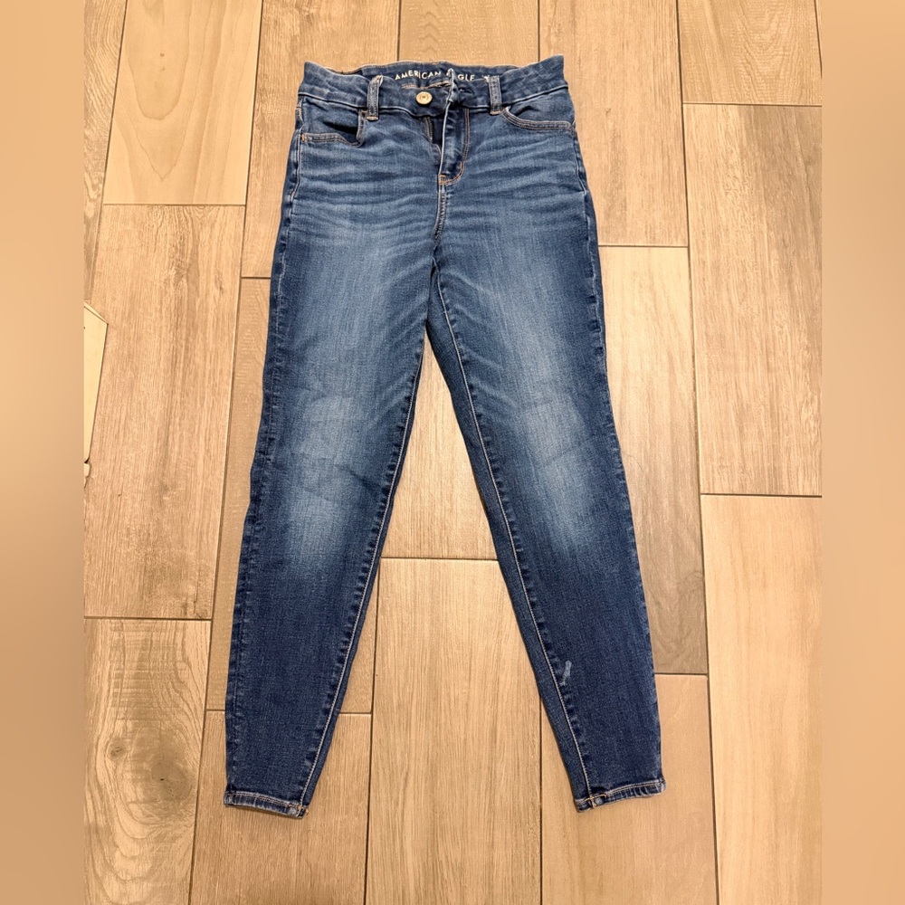 American Eagle Outfitters Womens Dark Blue Skinny Jeans